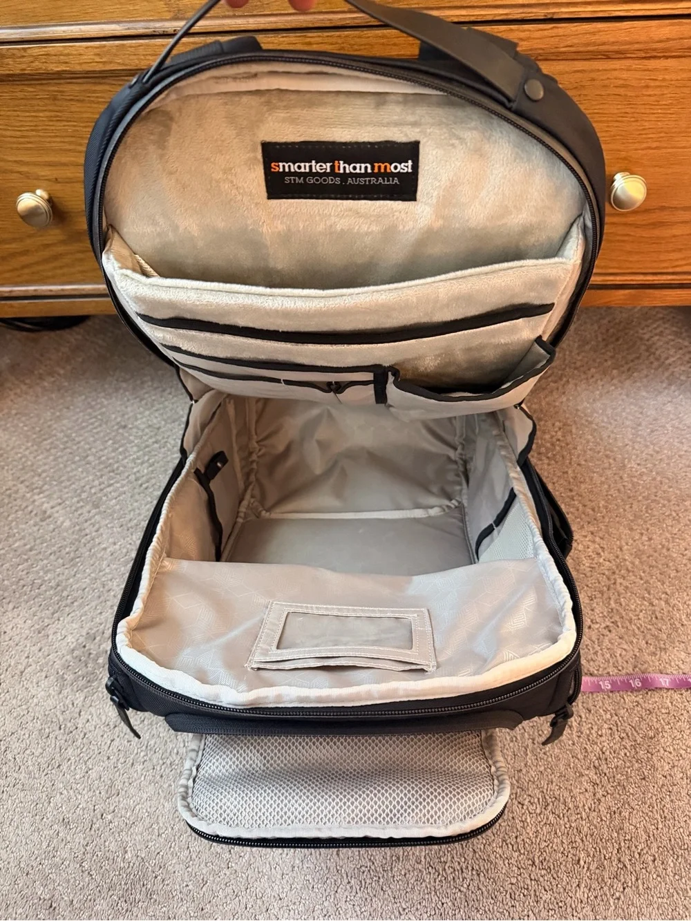 STM Black Padded Men’s Laptop Backpack